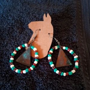 These are dangling earrings that I handmade.